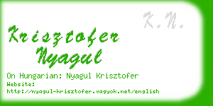 krisztofer nyagul business card